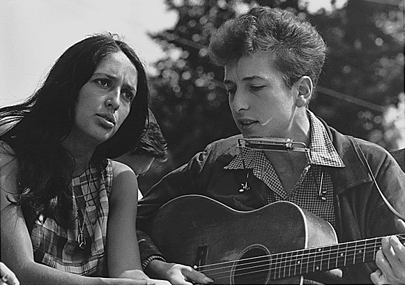 Joan Baez ásamt Bob Dylan