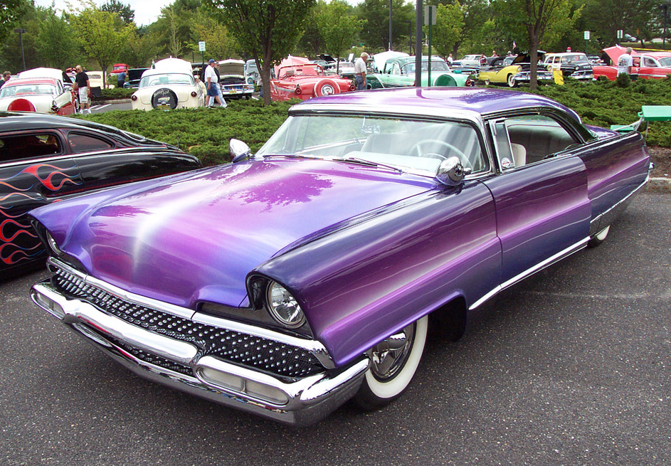 1956 Ford custom purple-bullet