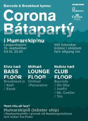 BARCODE & BREAKBEAT á BÁT 15. SEPT