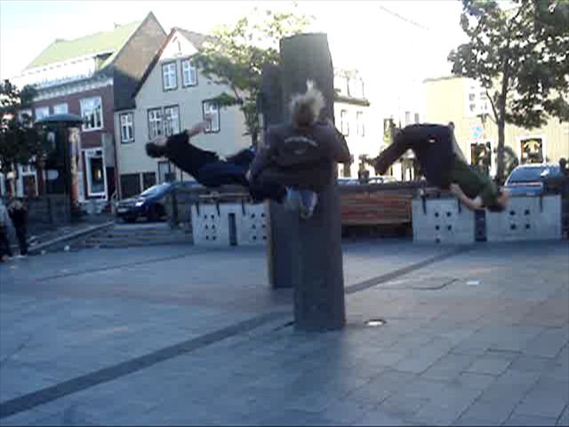 þrjú wallflip í einu