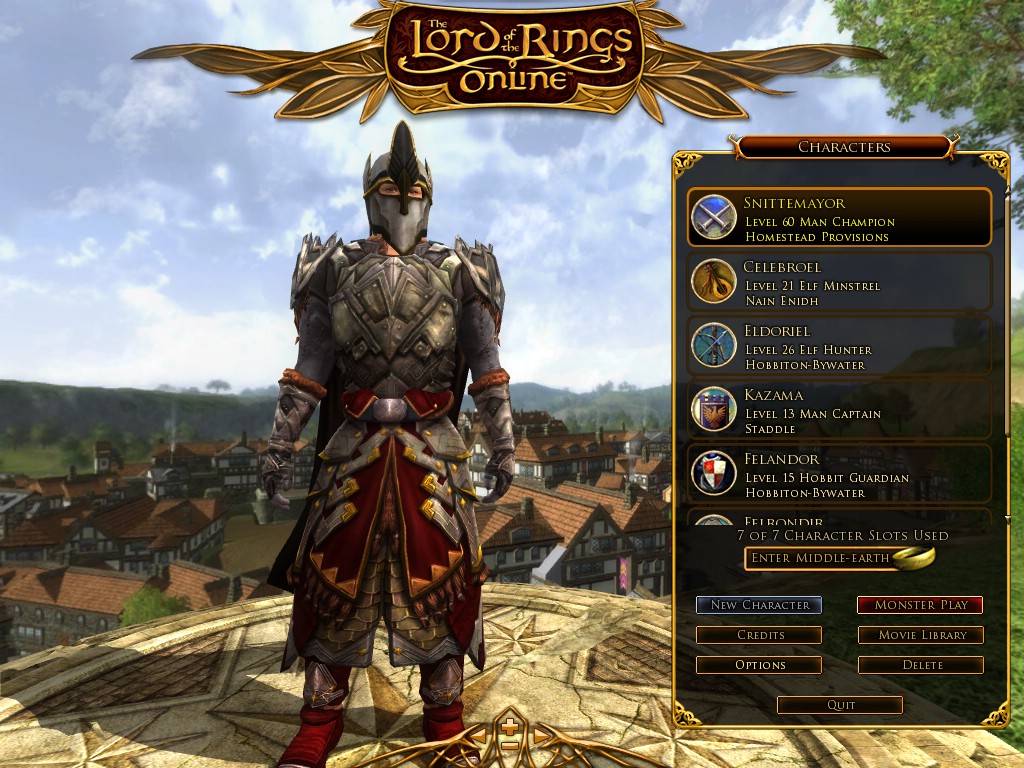 LOTRO Character Selection