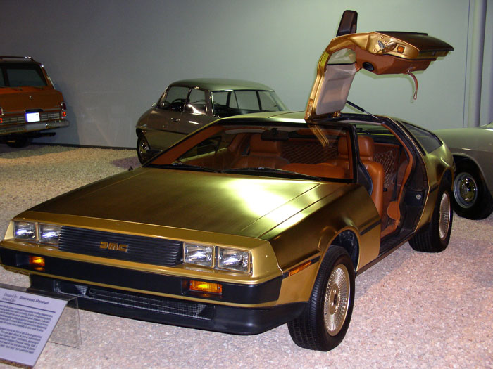 Gold Delorean