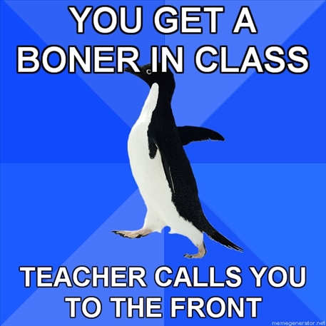 Social awkward penguin.