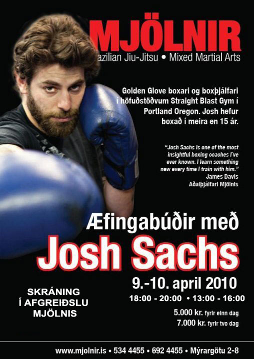 Boxæfingabúðir í Mjölni með Josh Sachs