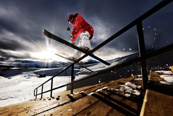 Sunset Rail at Snow Park, NZ