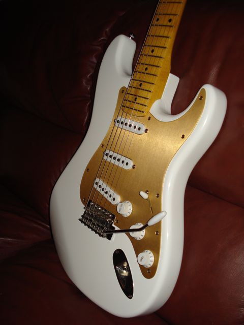Gold anodized pickguard