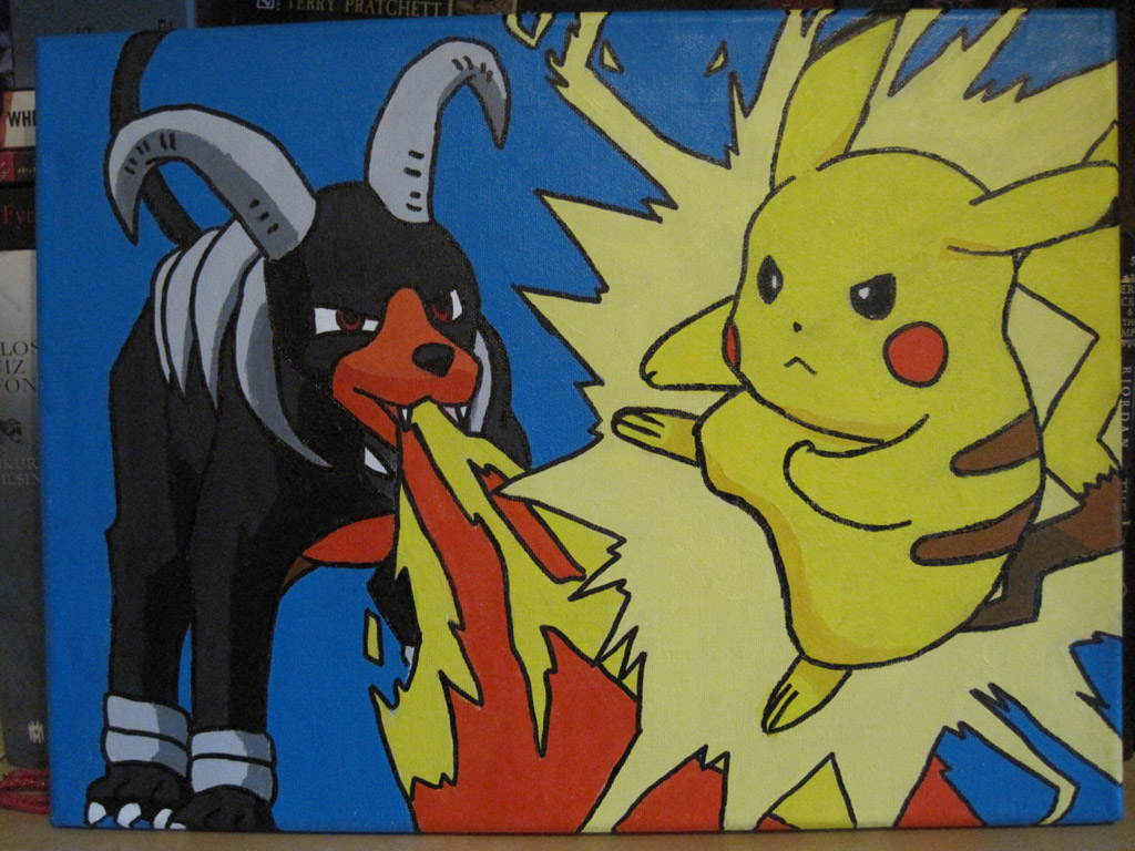 Houndoom vs. Pikachu