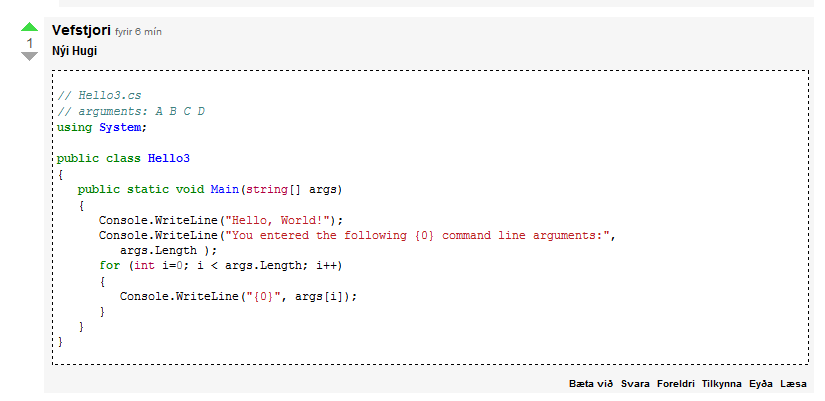 Syntax Highlighting