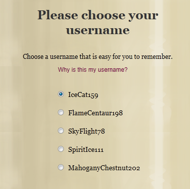 Pottermore notendanöfn...