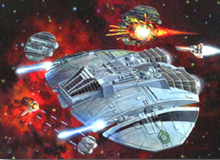 Battlestar Galactica Fyrra Cylon stríðið.