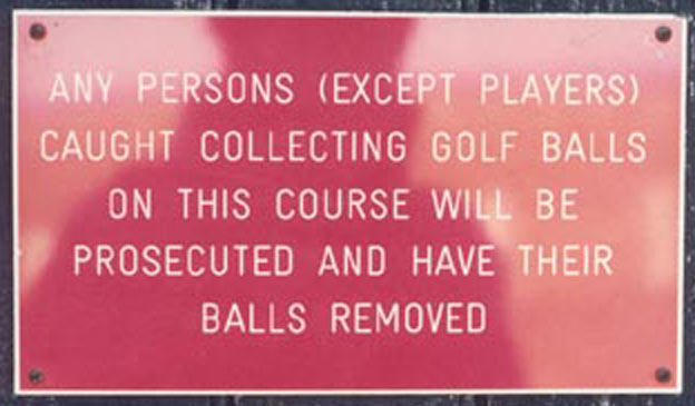 Golf Sign