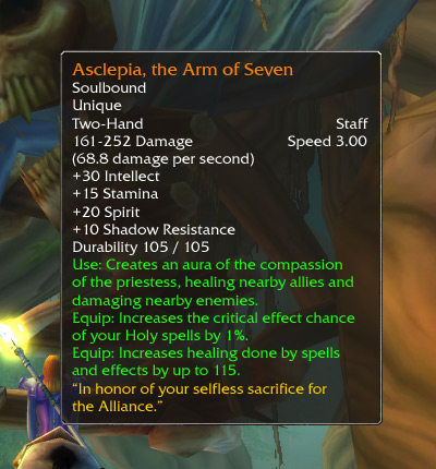 asclepia, the arm of seven