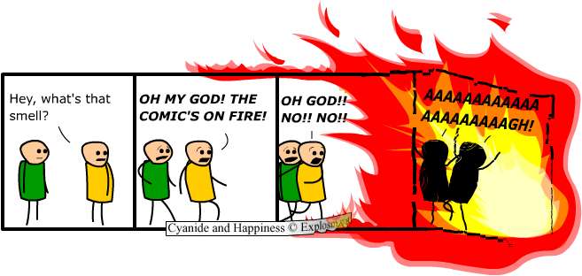 Oh My! The comic is on fire!