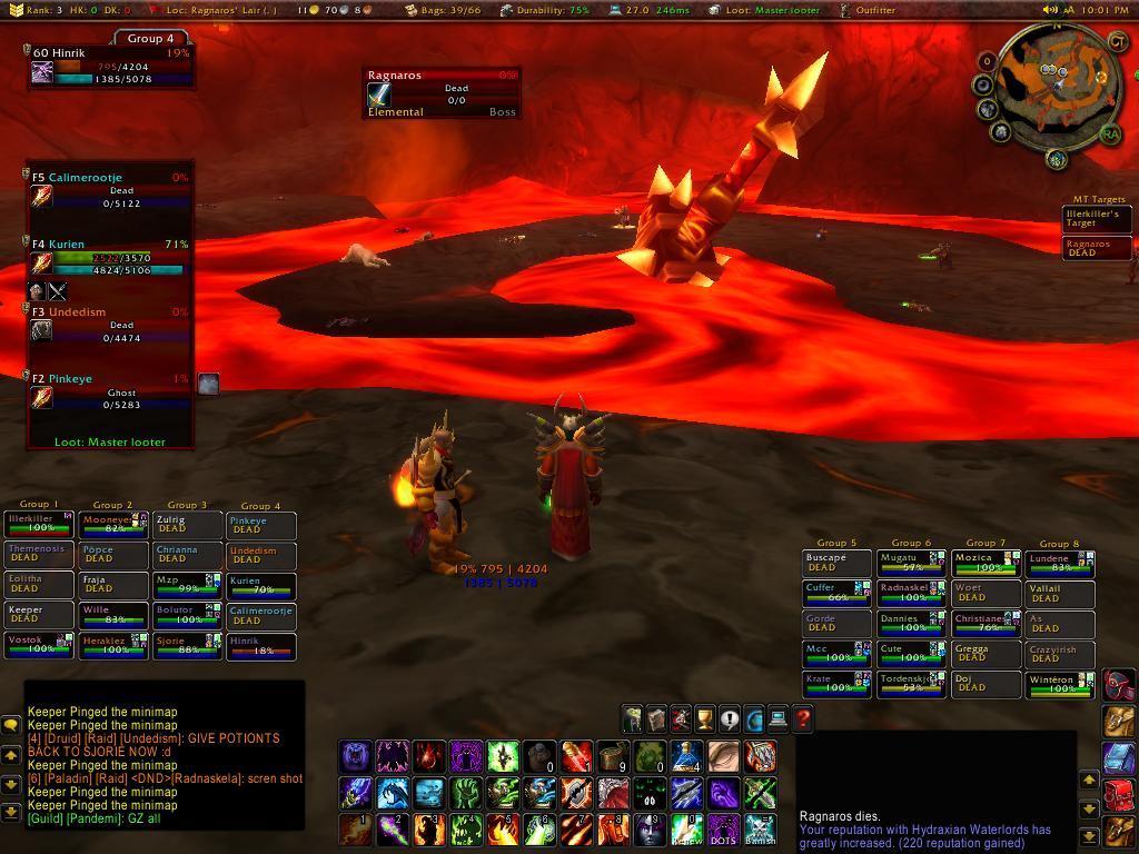 Ragnaros dauður