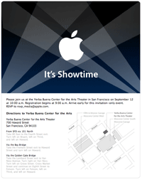 12. september, Showtime og staða Apple á fjölmiðlamarkaði.
