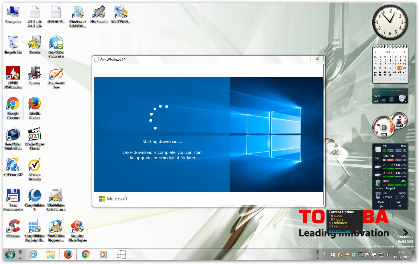Uppgrade to Windows 10 ___ This copy of Windows is not genuine